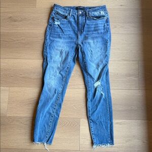 Judy Blue dandelion Ripped Skinny Jeans in Blue